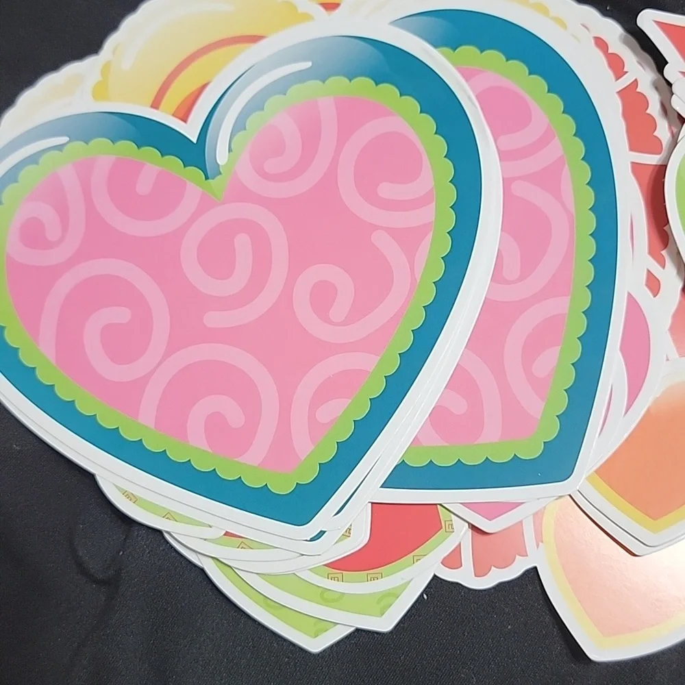 New 45pcs Hearts Card Stock Decorations Window School Art Index